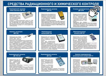 стенд СРЕДСТВА РАДИАЦИОННОГО И ХИМИЧЕСКОГО КОНТРОЛЯ