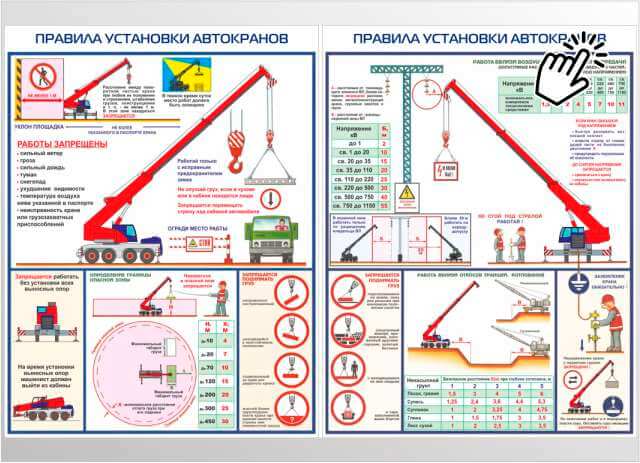 правила установки автокранов